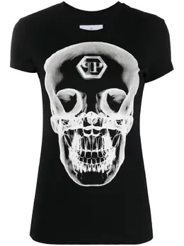 Philipp Plein: Футболка Skull с принтом