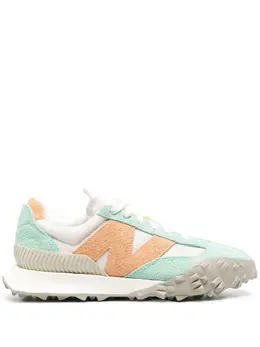 New Balance: Зелёные кроссовки 