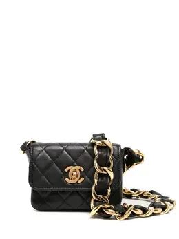 Chanel Pre-Owned: Чёрная сумка 