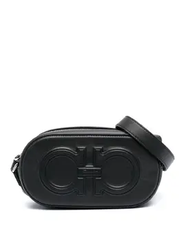 Salvatore Ferragamo: Чёрная сумка  Gancini