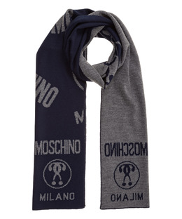 Moschino: Голубой шарф  Double Question Mark