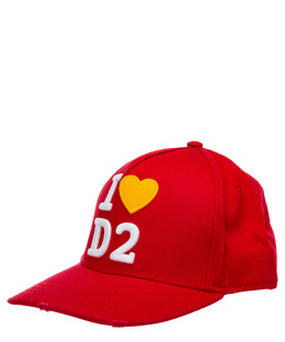 Dsquared2: Красная кепка  I Love D2