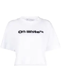 Off-White: Футболка с принтом 