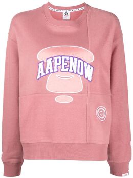 AAPE BY *A BATHING APE®: Розовый свитшот 