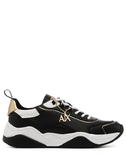 Armani Exchange: Чёрные кроссовки 
