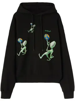 Off-White: Чёрная толстовка  Arrow
