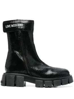 Love Moschino: Чёрные ботинки 