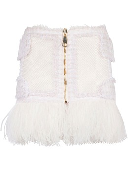 Balmain: Твидовая юбка 