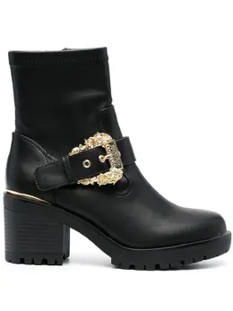Versace Jeans Couture: Чёрные ботинки 