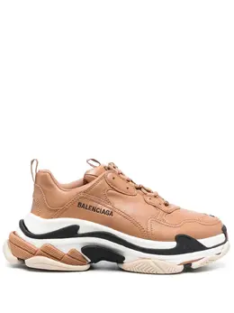 Balenciaga: Бежевые кроссовки  Triple S