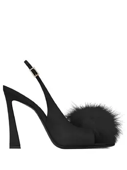 Saint Laurent: Чёрные сандалии 