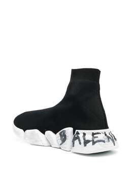 Balenciaga: Чёрные кроссовки 