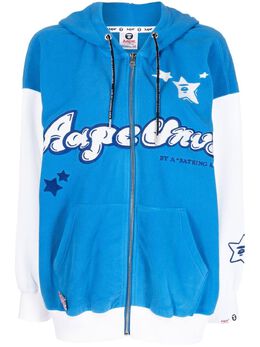 AAPE BY *A BATHING APE®: Голубая толстовка