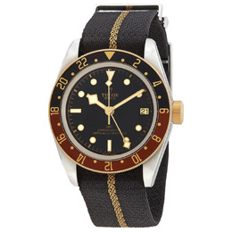 Tudor Black Bay Automatic Chronometer Black Dial Root Beer Bezel Mens Watch m79833mn-0004