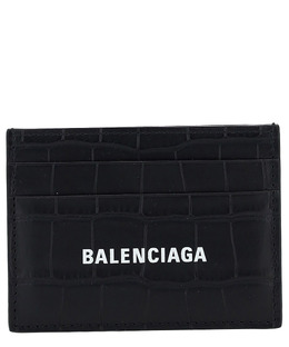 Balenciaga: Чёрный картхолдер 