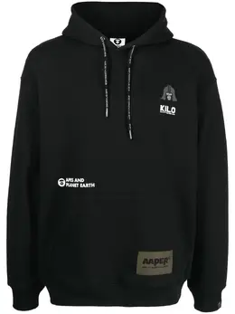 AAPE BY *A BATHING APE®: Чёрная толстовка 