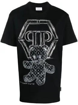 Philipp Plein: Чёрная футболка  Teddy Bear