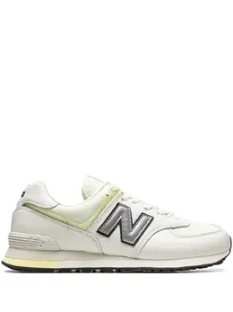 New Balance: Белые кроссовки  574