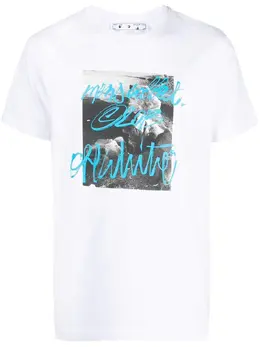 Off-White: Футболка с принтом 