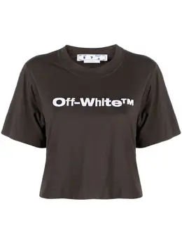 Off-White: Футболка с принтом 