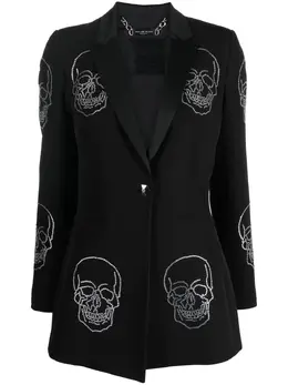 Philipp Plein: Чёрное пальто  Skull
