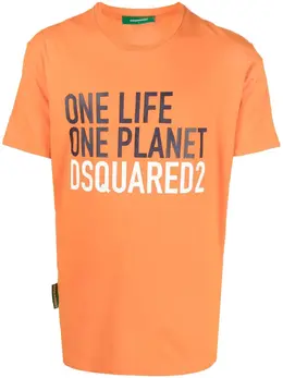 Dsquared2: Оранжевая футболка 