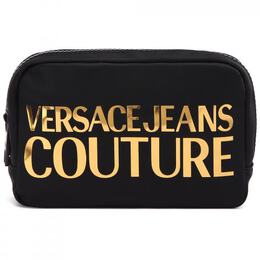 Versace Jeans Couture: Чёрная поясная сумка