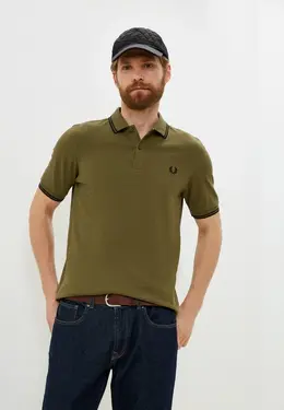 Fred Perry: Поло цвета хаки 