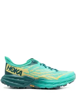 Hoka One One: Зелёные кроссовки 