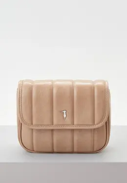 Trussardi: Бежевая сумка 