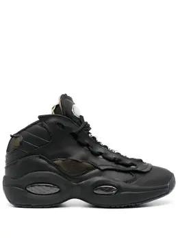 Reebok: Чёрные кроссовки  Question Mid