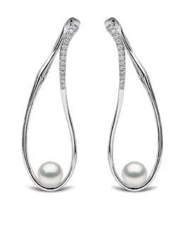 Yoko London: Серьги  Sleek Akoya