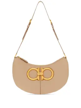 Salvatore Ferragamo: Бежевая сумка  Gancio