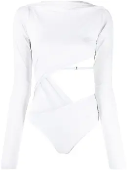 Jacquemus: Белый боди 