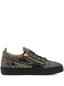 Giuseppe Zanotti: Чёрные кроссовки  Frankie