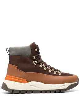 Santoni: Коричневые ботинки 