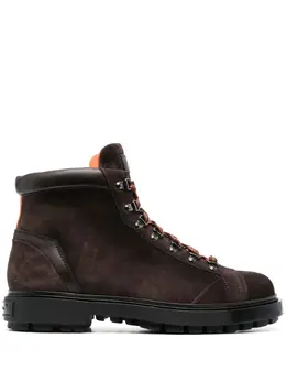 Santoni: Коричневые ботинки 