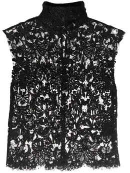 Saint Laurent: Блуза с растительным принтом 