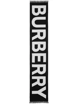 Burberry: Чёрный шарф 