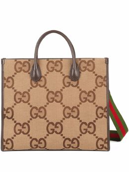 Gucci: Коричневая сумка-шоппер Signature