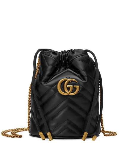 Gucci mini marmont hotsell bucket bag