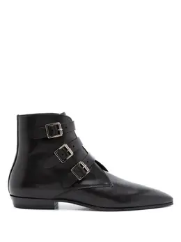 Saint Laurent: Чёрные ботинки 