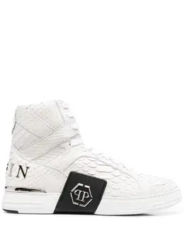 Philipp Plein: Белые кроссовки 