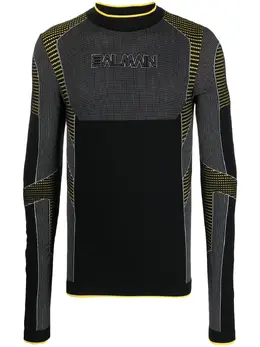 Balmain: Жаккардовый свитер