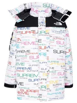 Supreme: Белый пуховик  TNF