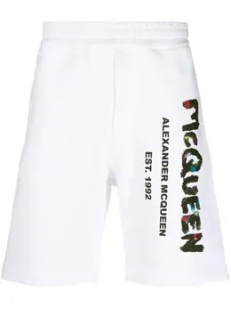 Alexander McQueen: Шорты  Graffiti с принтом