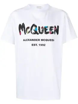 Alexander McQueen: Футболка  Graffiti с принтом