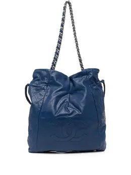 Chanel Pre-Owned: Голубая сумка-шоппер 