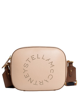 Stella McCartney: Розовая сумка через плечо Stella Logo mini