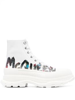 Alexander McQueen: Белые ботинки Tread Slick